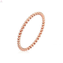 Nouvelle Arrivée En Acier Inoxydable Rose Or Rope Forme Design Anneaux